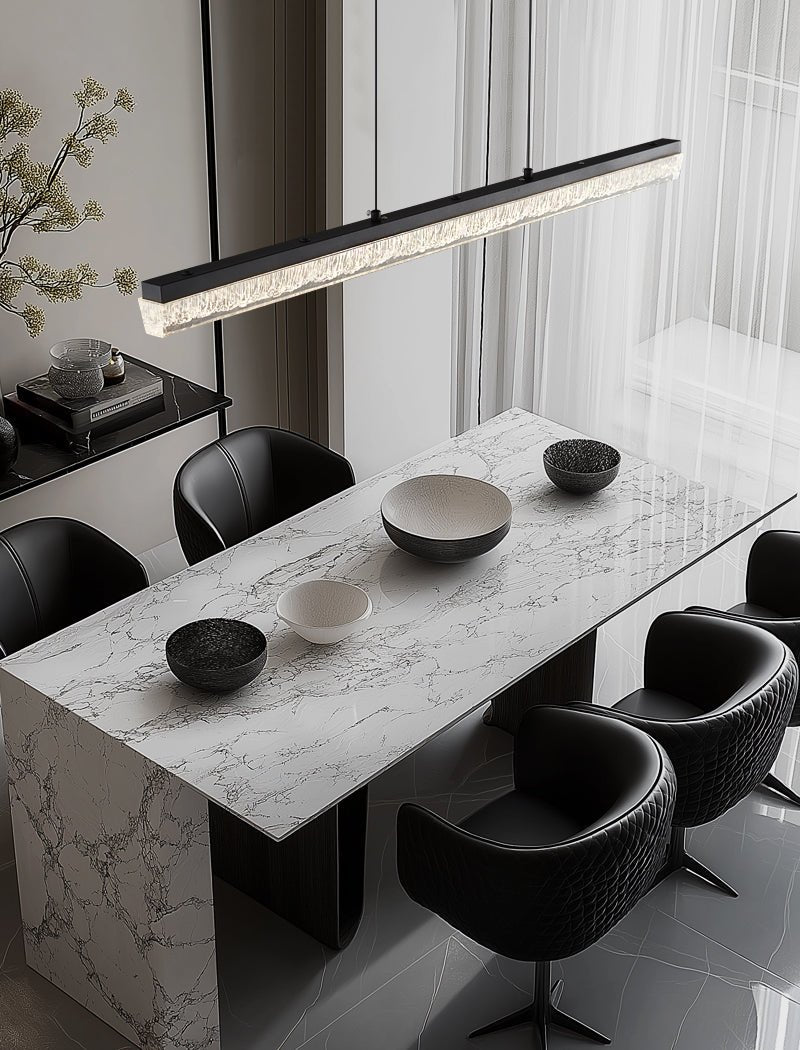 Lustra Pendant Light Black Acrylic Linear-Neutral Decor