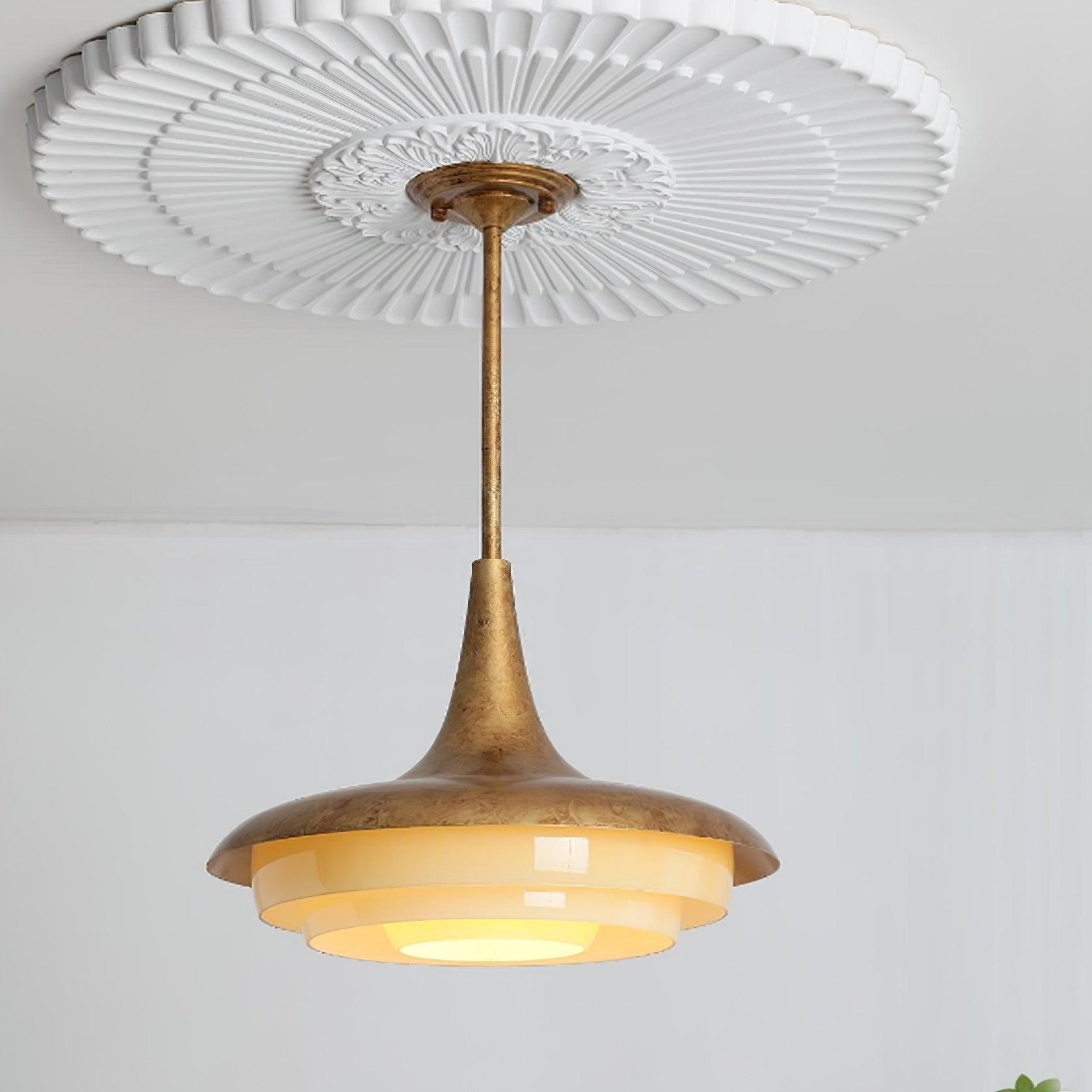 Vika Mid-Century Modern Glass Pendant Light-Neutral Decor