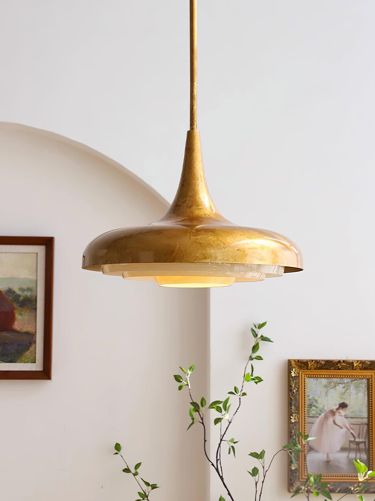 Vika Mid-Century Modern Glass Pendant Light-Neutral Decor
