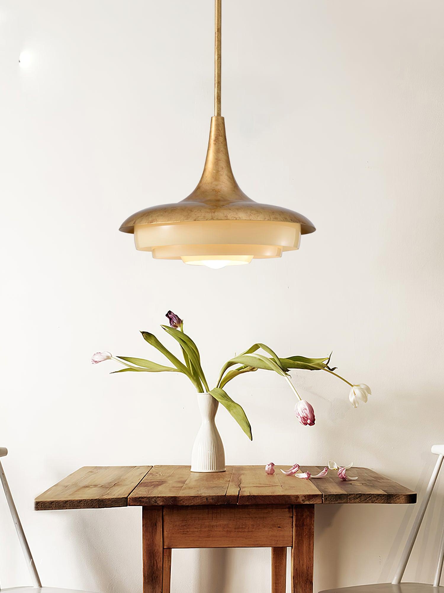 Vika Mid-Century Modern Glass Pendant Light-Neutral Decor