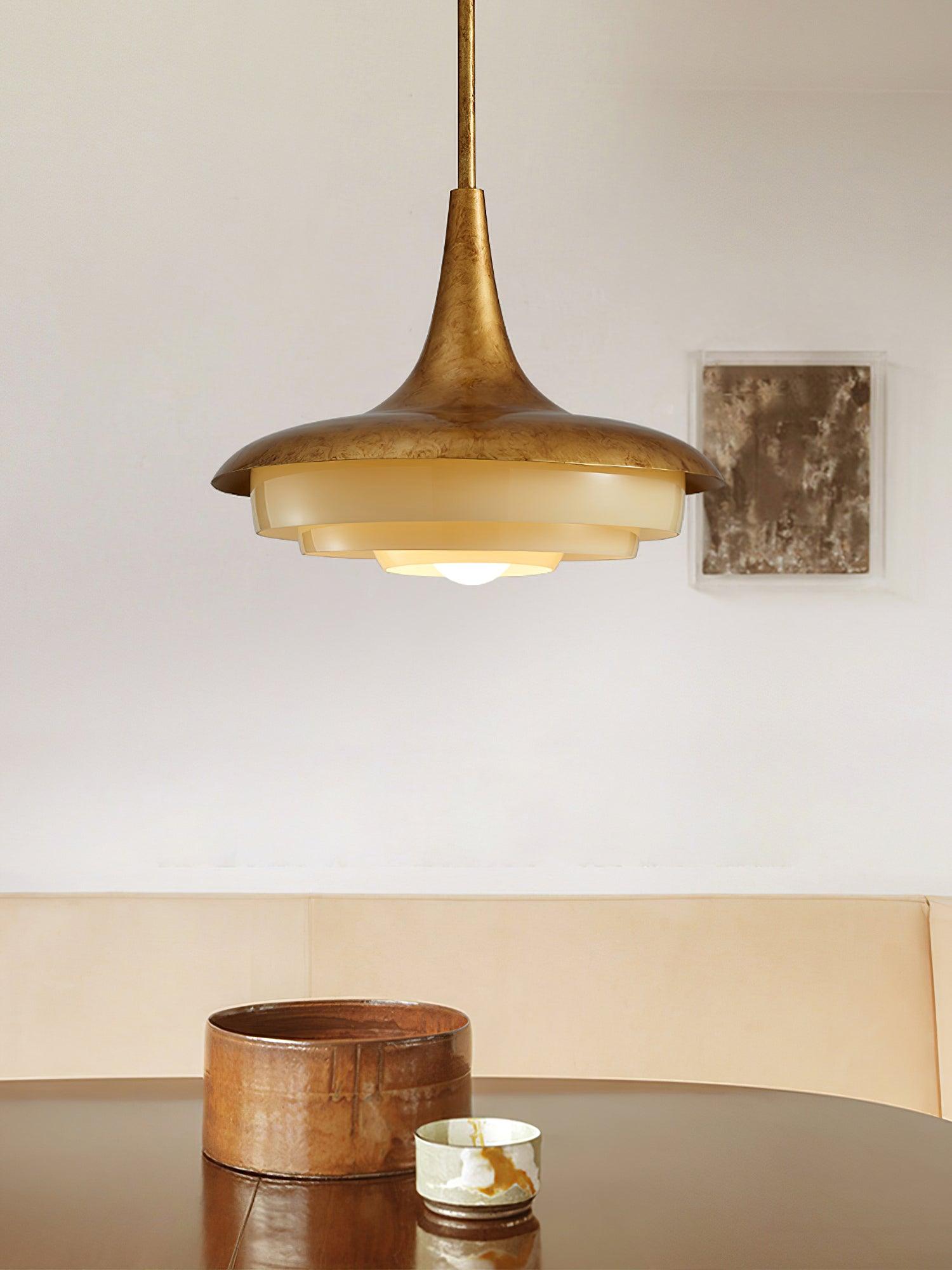 Vika Mid-Century Modern Glass Pendant Light-Neutral Decor