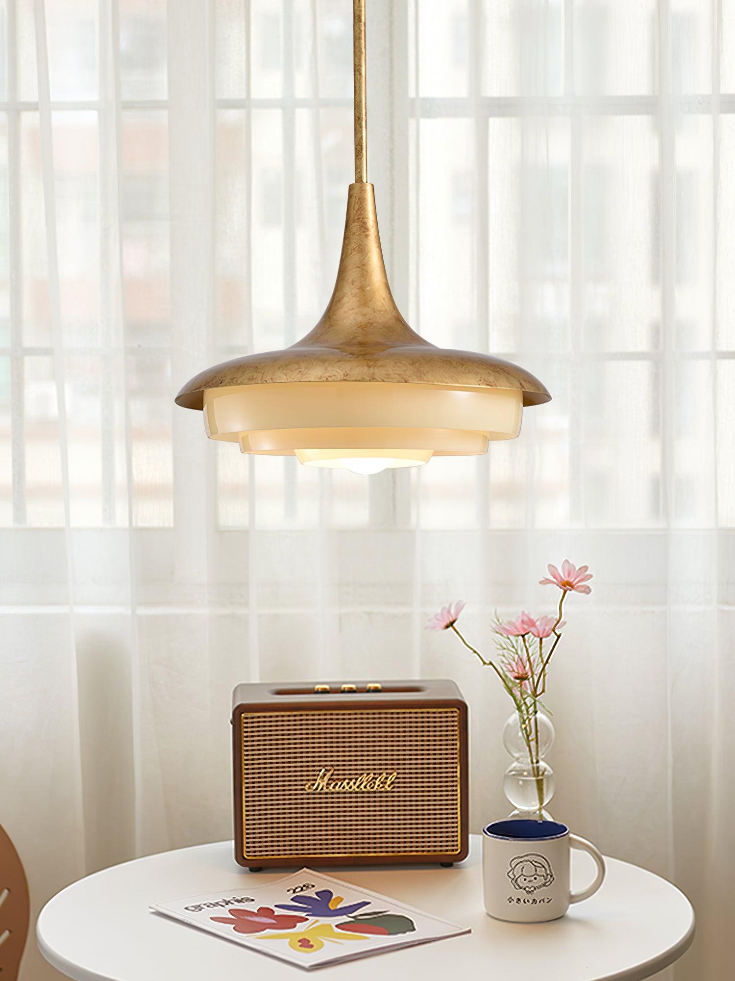 Vika Mid-Century Modern Glass Pendant Light-Neutral Decor