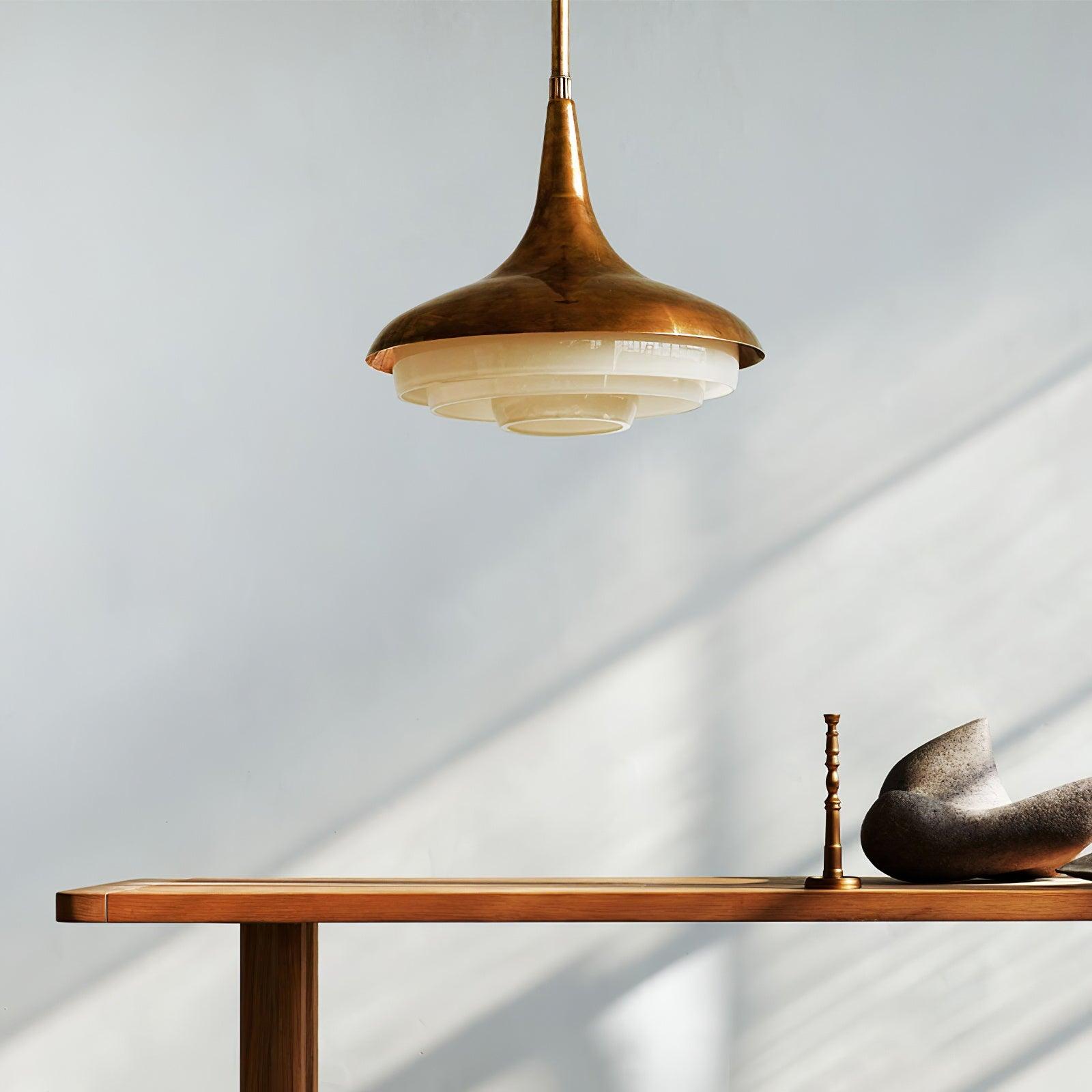 Vika Mid-Century Modern Glass Pendant Light-Neutral Decor