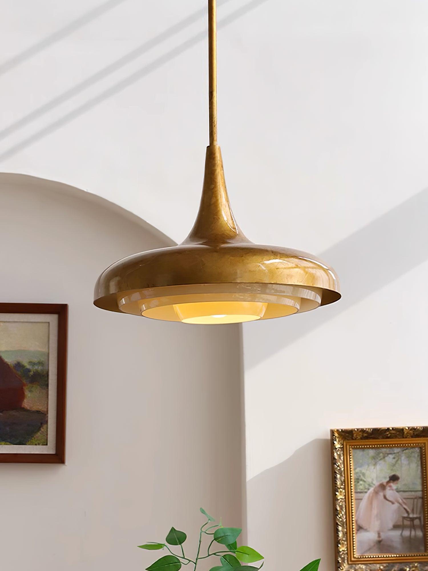 Vika Mid-Century Modern Glass Pendant Light-Neutral Decor