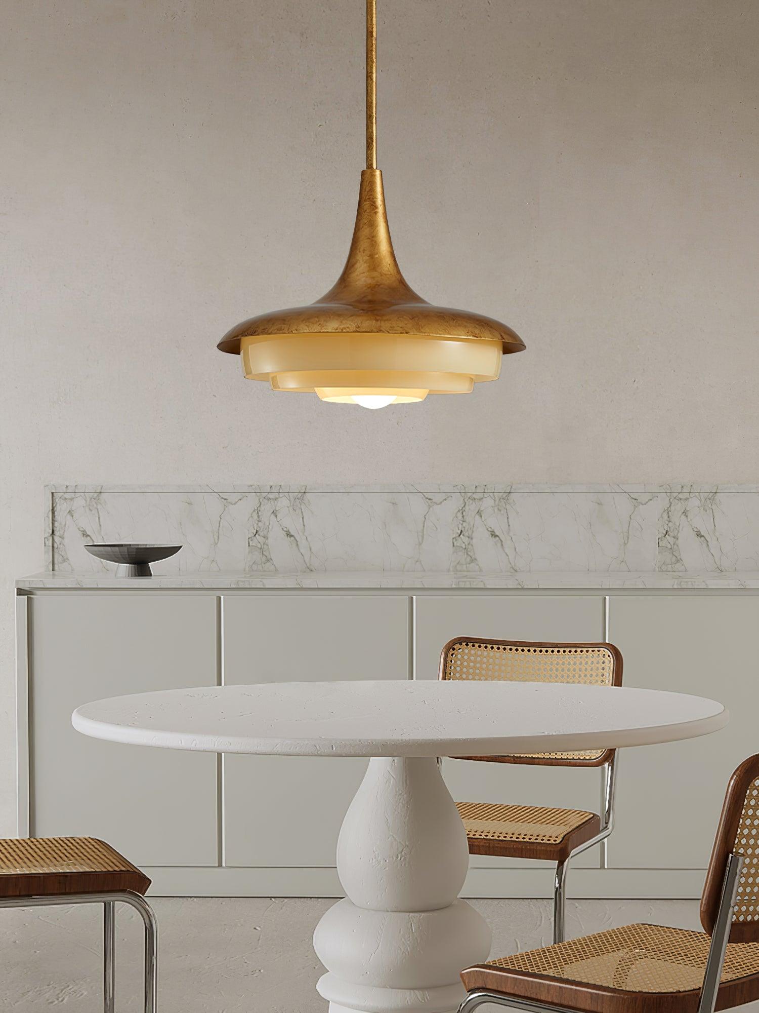 Vika Mid-Century Modern Glass Pendant Light-Neutral Decor