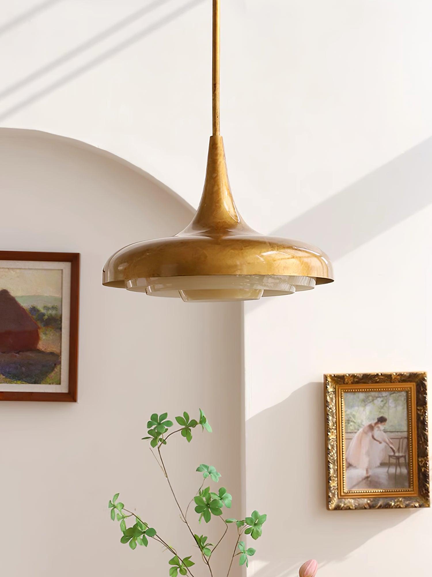 Vika Mid-Century Modern Glass Pendant Light-Neutral Decor