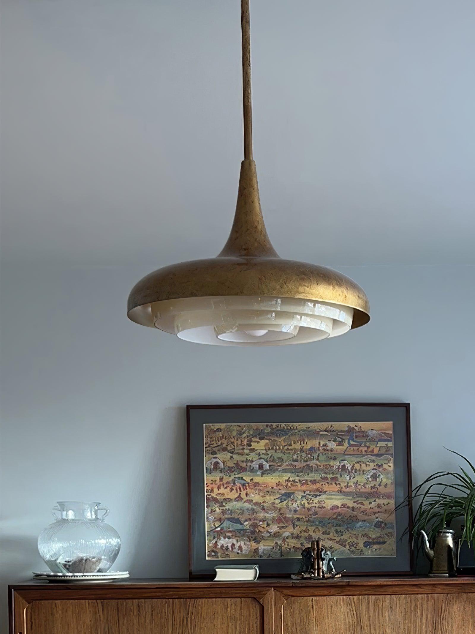 Vika Mid-Century Modern Glass Pendant Light-Neutral Decor
