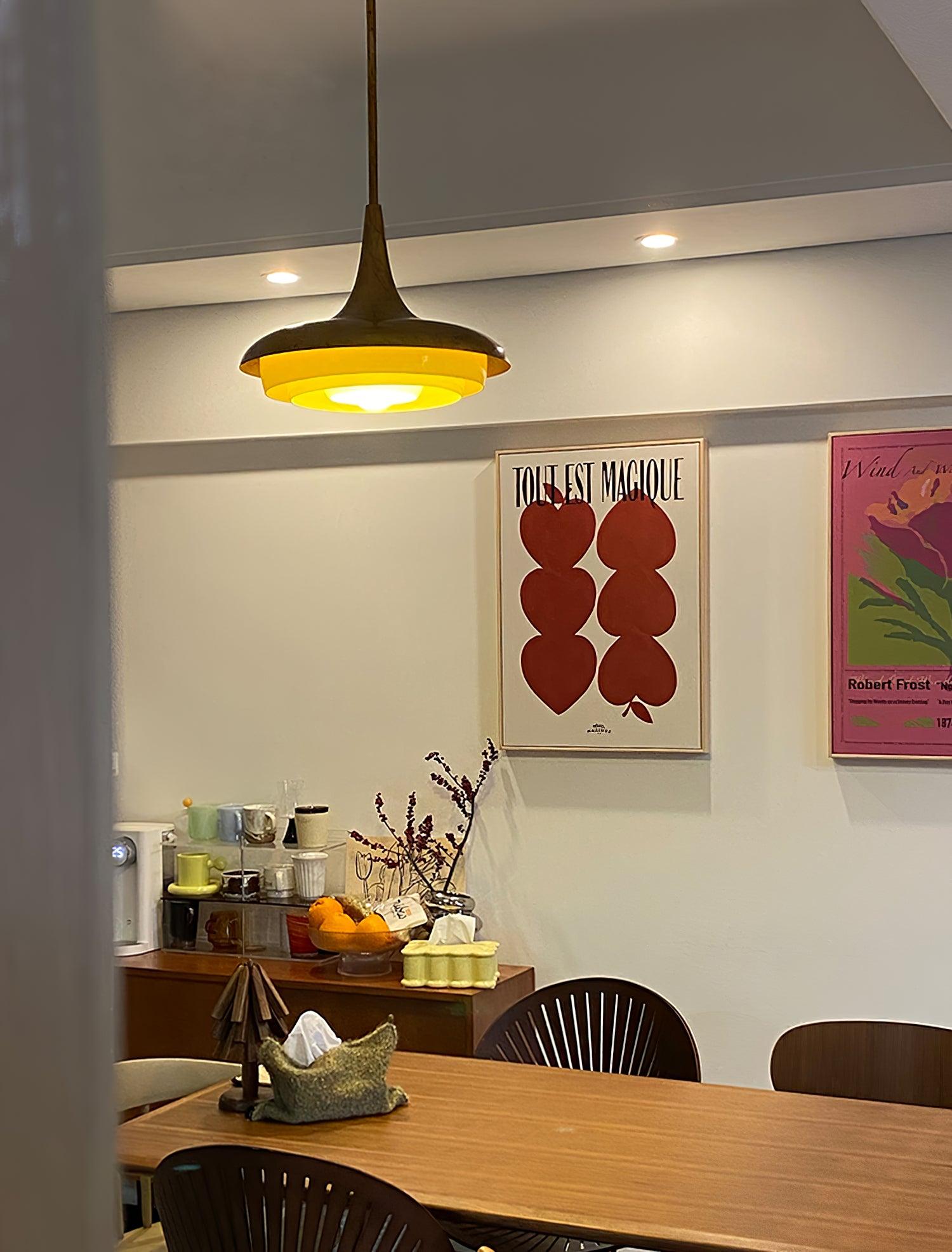 Vika Mid-Century Modern Glass Pendant Light-Neutral Decor