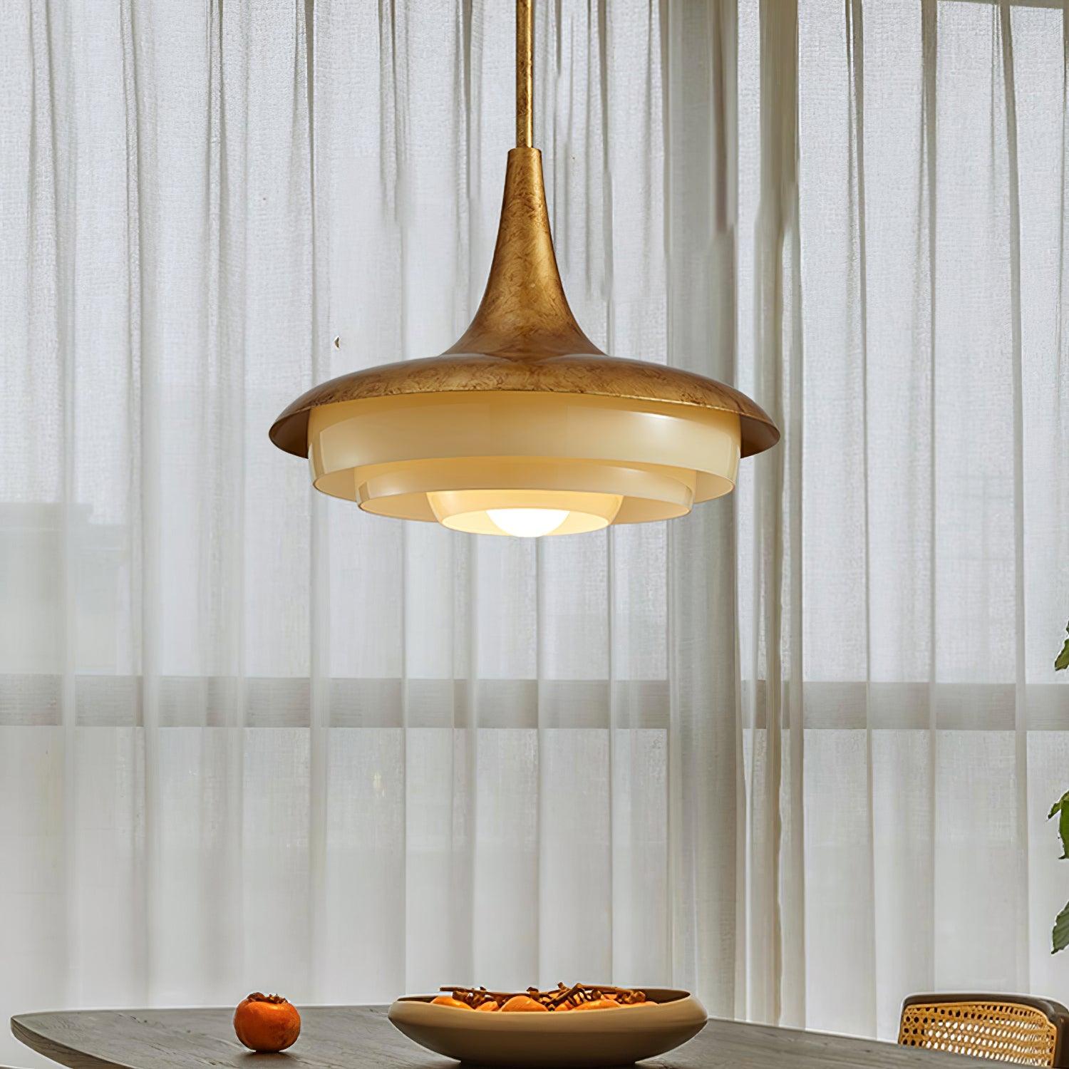 Vika Mid-Century Modern Glass Pendant Light-Neutral Decor