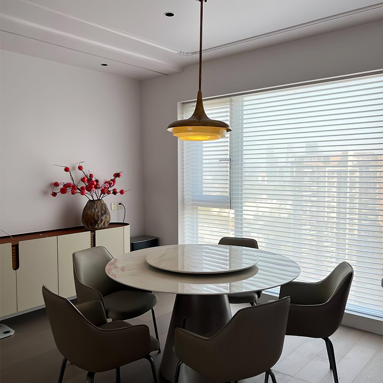 Vika Mid-Century Modern Glass Pendant Light-Neutral Decor