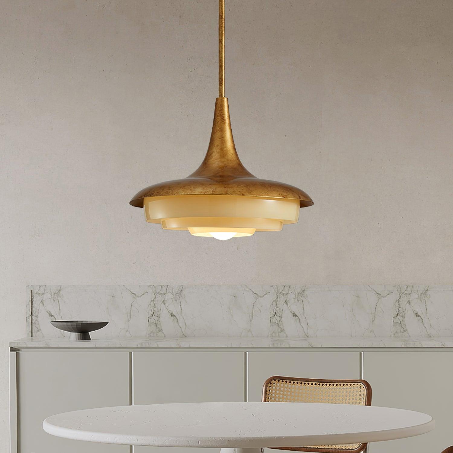 Vika Mid-Century Modern Glass Pendant Light-Neutral Decor