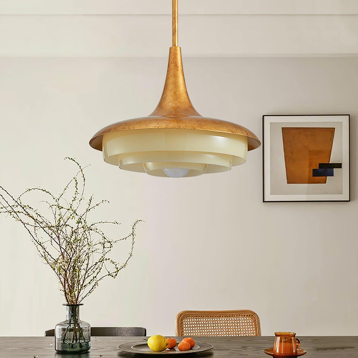 Vika Mid-Century Modern Glass Pendant Light-Neutral Decor