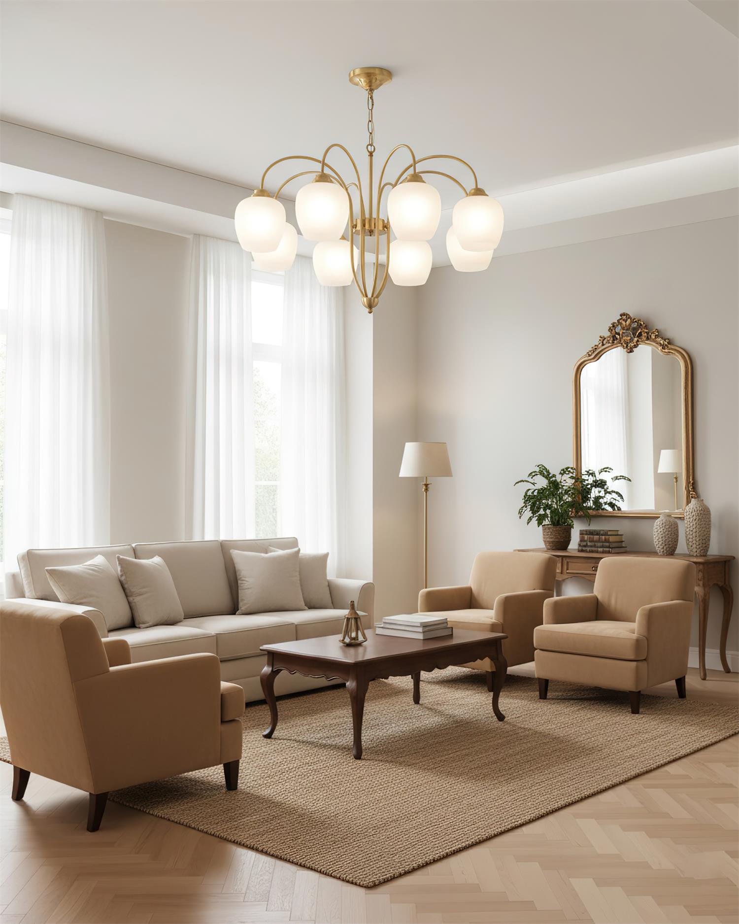 Evadne Petiole Chandelier
