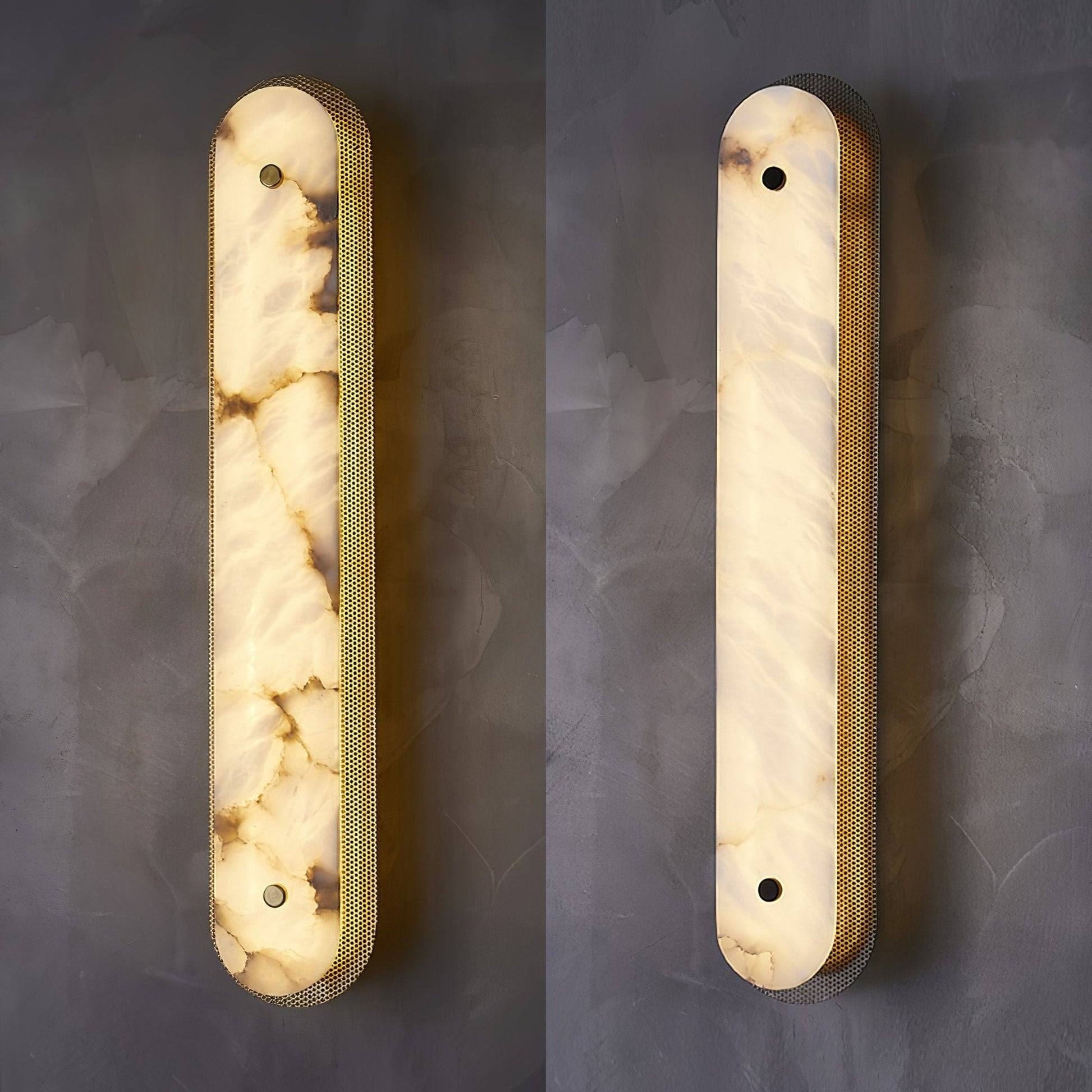 Erthee Linear Alabaster Wall Light-Neutral Decor