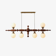 Isilira Classic Wood Glass Linear Pendant Light-Neutral Decor