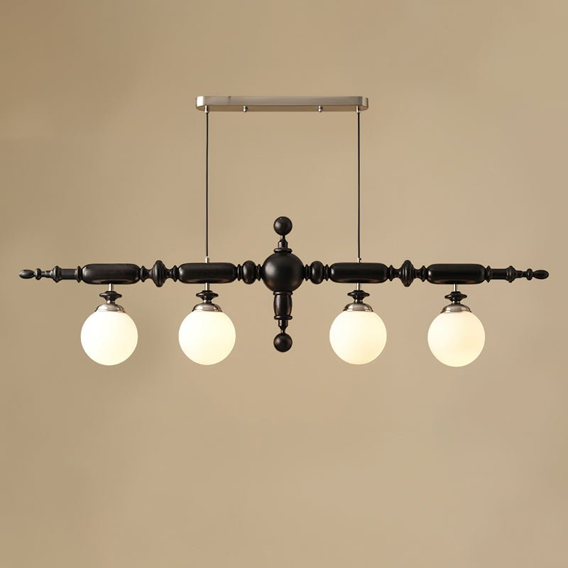 Isilira Classic Wood Glass Linear Pendant Light-Neutral Decor