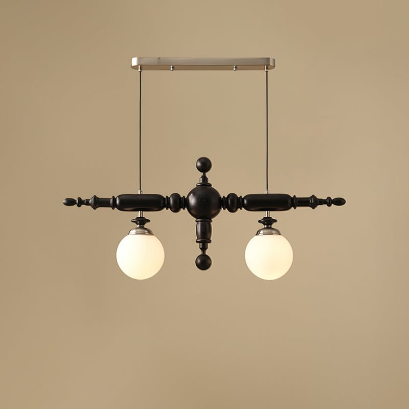 Isilira Classic Wood Glass Linear Pendant Light-Neutral Decor