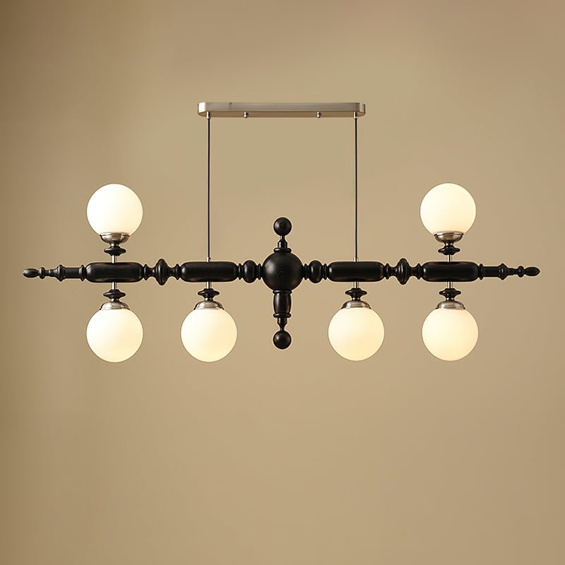 Isilira Classic Wood Glass Linear Pendant Light-Neutral Decor