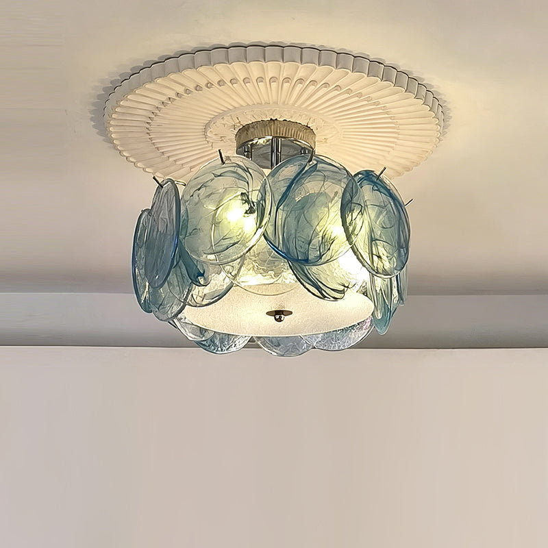 View of the Camden light in a walk-in vanity closet.
