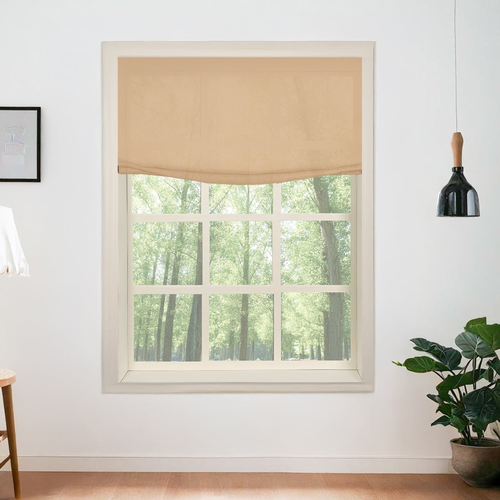 Belgian Flax Linen Roman Shades & Blinds | Relaxed-Neutral Decor