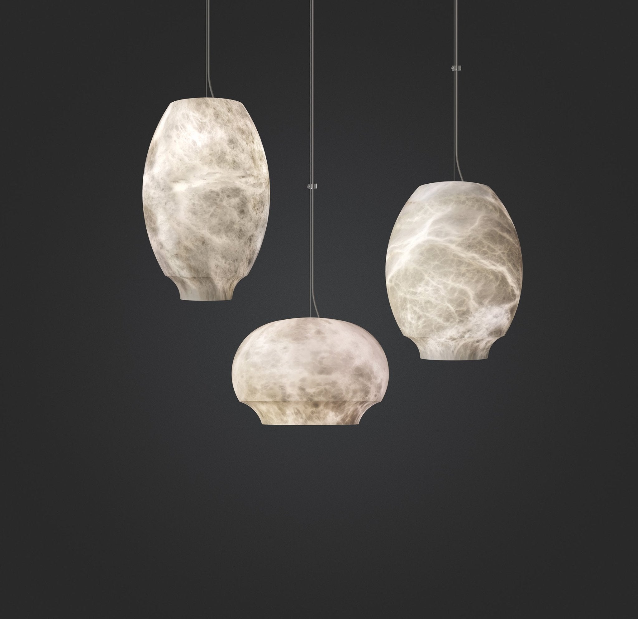 Thalia Minimalist Alabaster Pendant Light-Neutral Decor