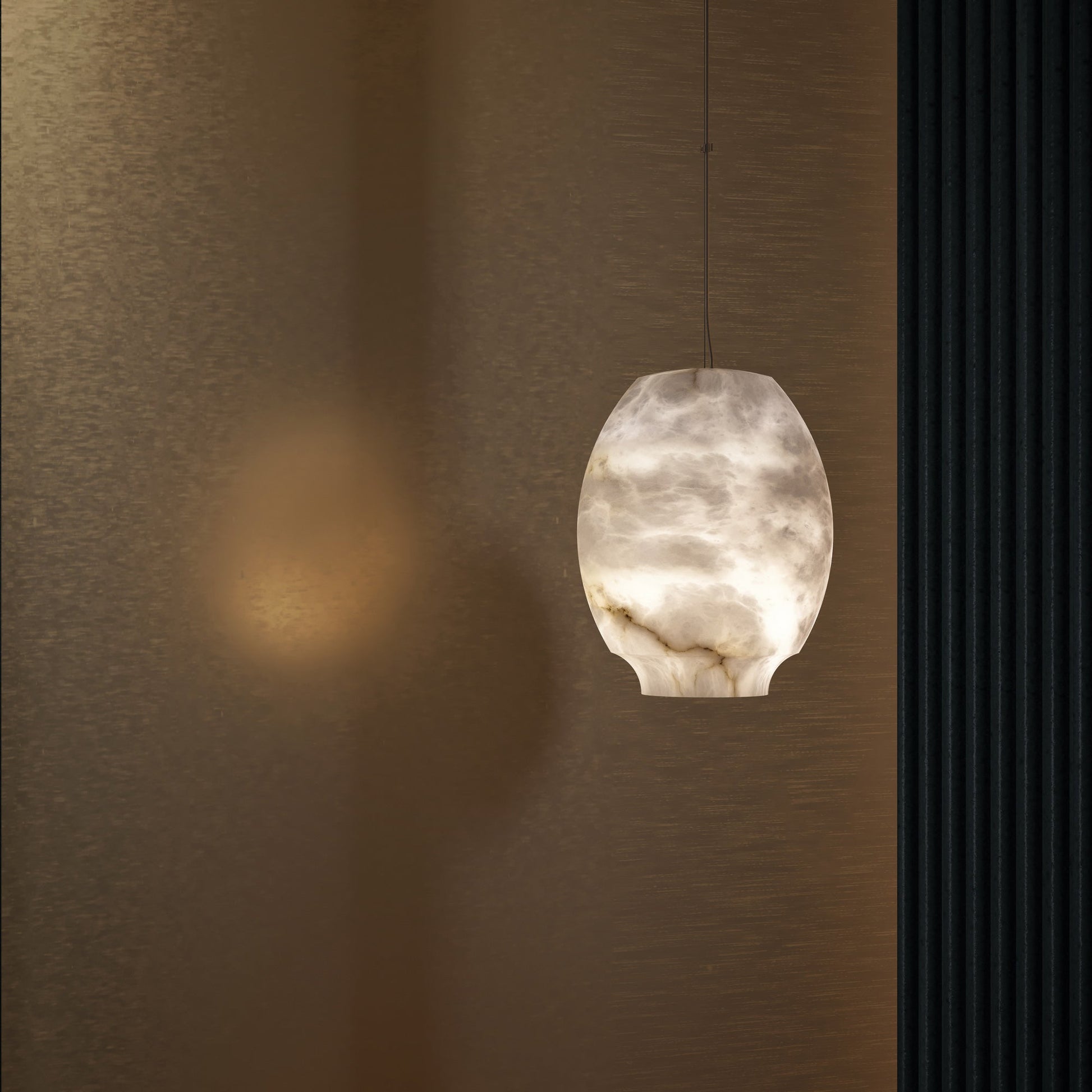 Thalia Minimalist Alabaster Pendant Light-Neutral Decor