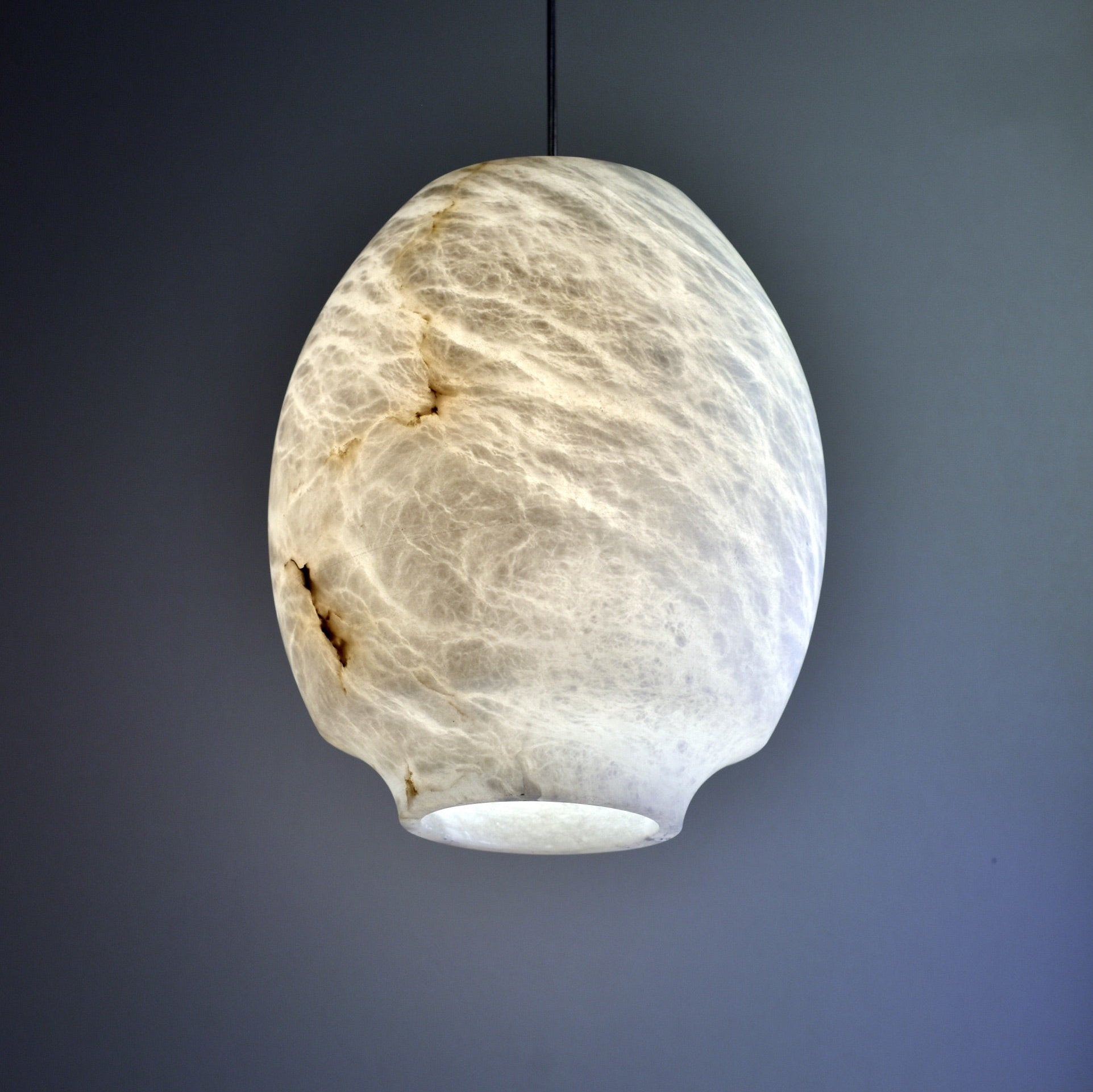 Thalia Minimalist Alabaster Pendant Light-Neutral Decor
