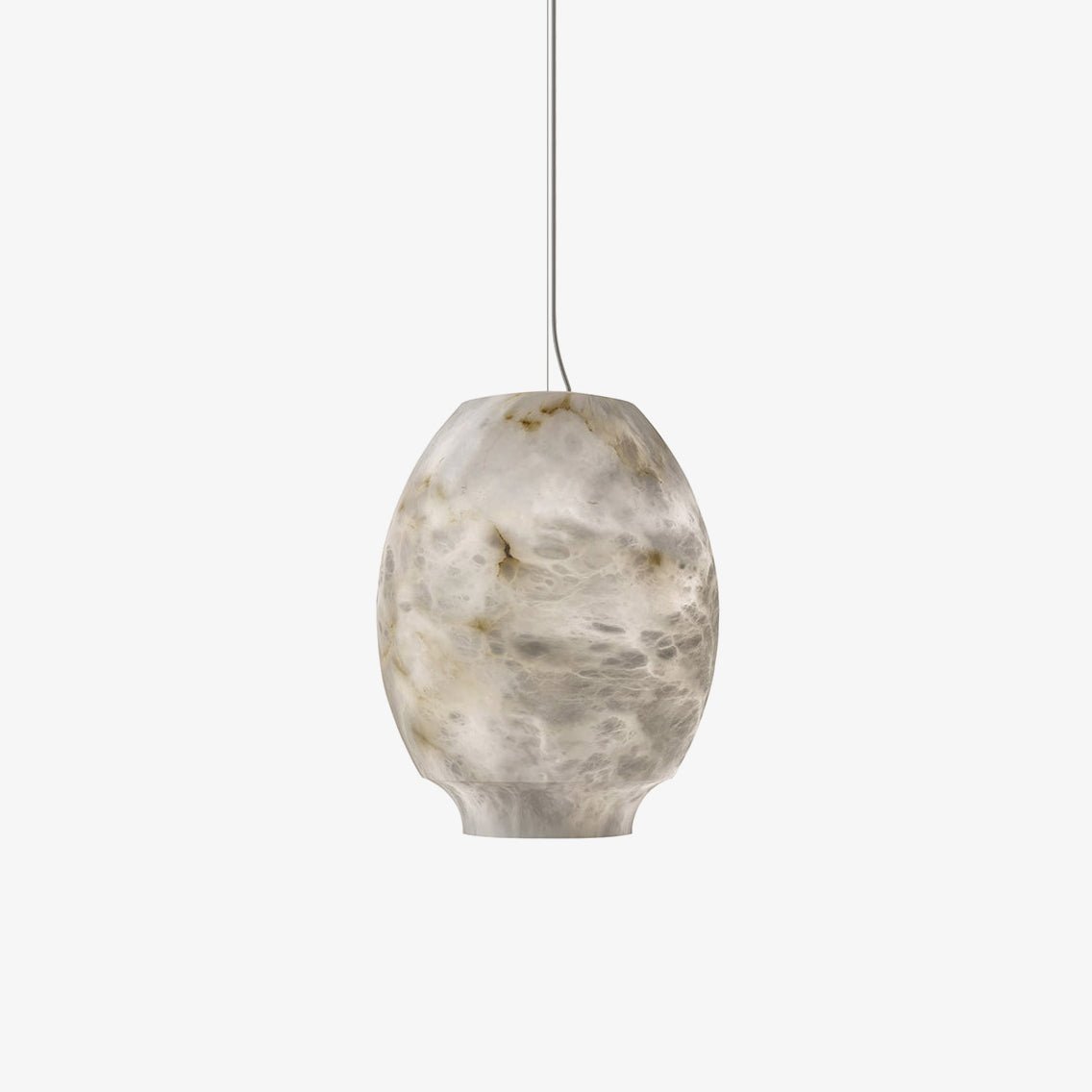 Thalia Minimalist Alabaster Pendant Light-Neutral Decor