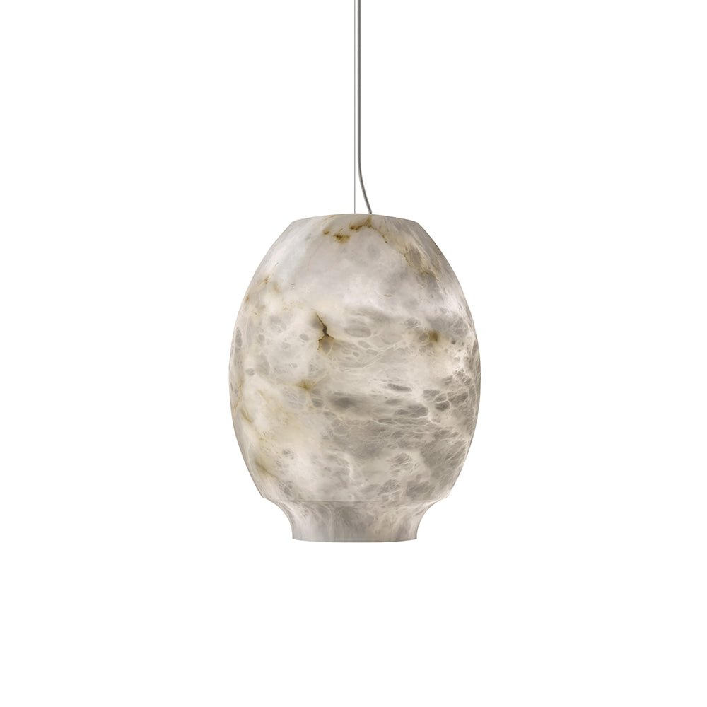 Thalia Minimalist Alabaster Pendant Light-Neutral Decor