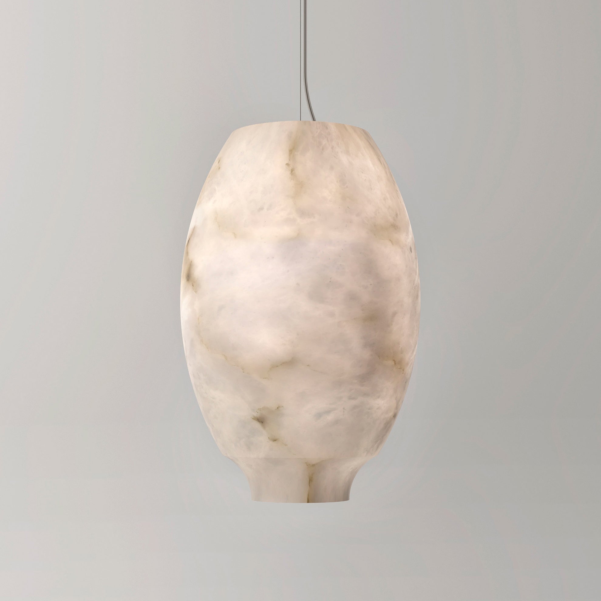 Thalia Minimalist Alabaster Pendant Light-Neutral Decor