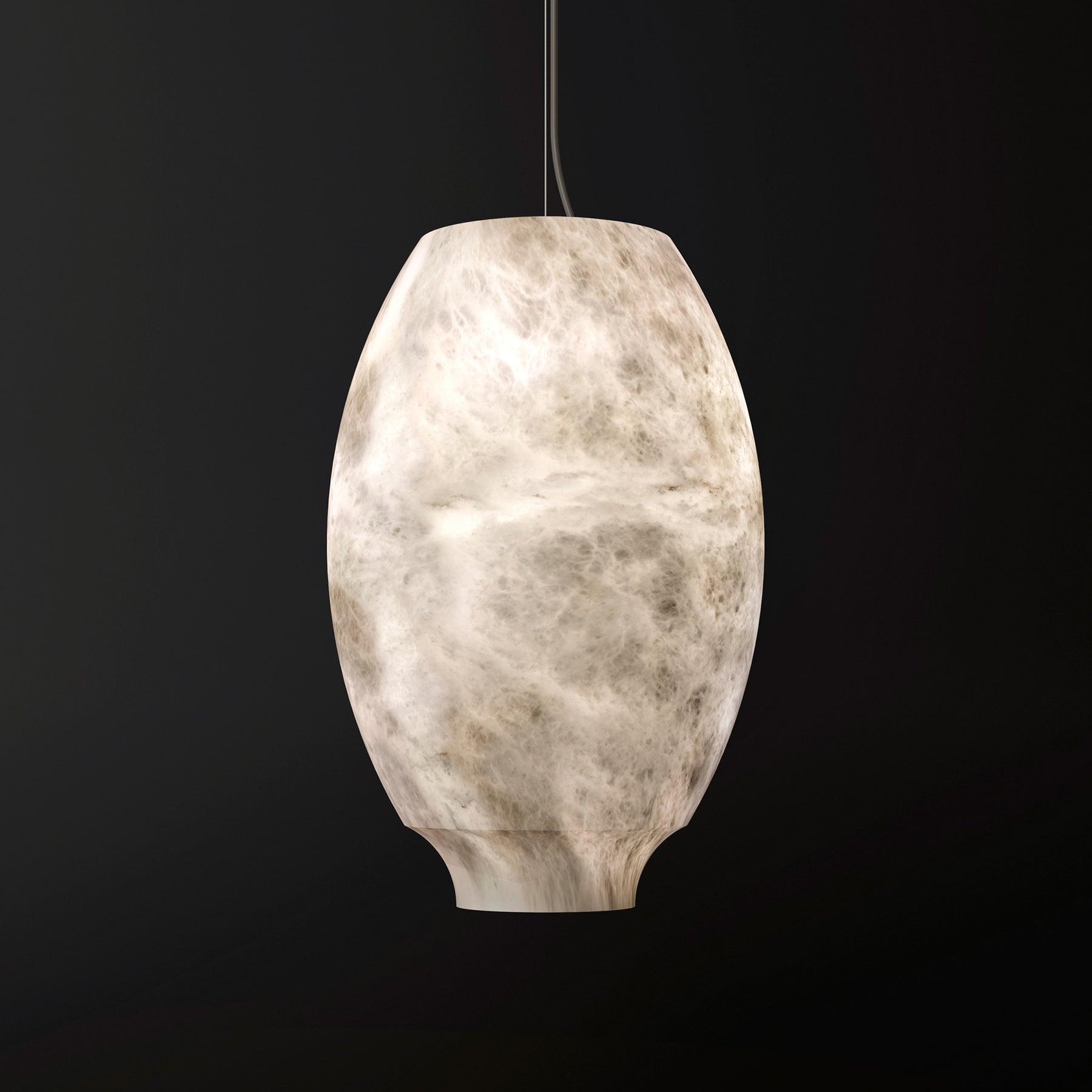 Thalia Minimalist Alabaster Pendant Light-Neutral Decor