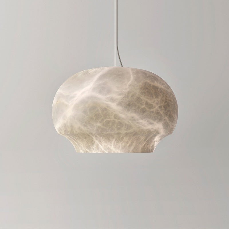 Thalia Minimalist Alabaster Pendant Light-Neutral Decor