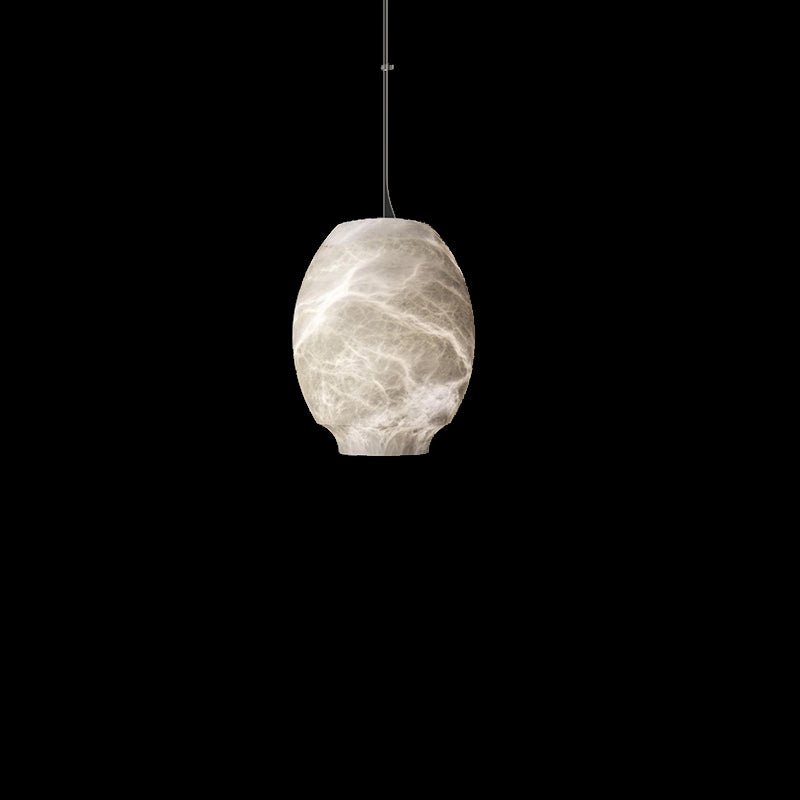 Thalia Minimalist Alabaster Pendant Light-Neutral Decor