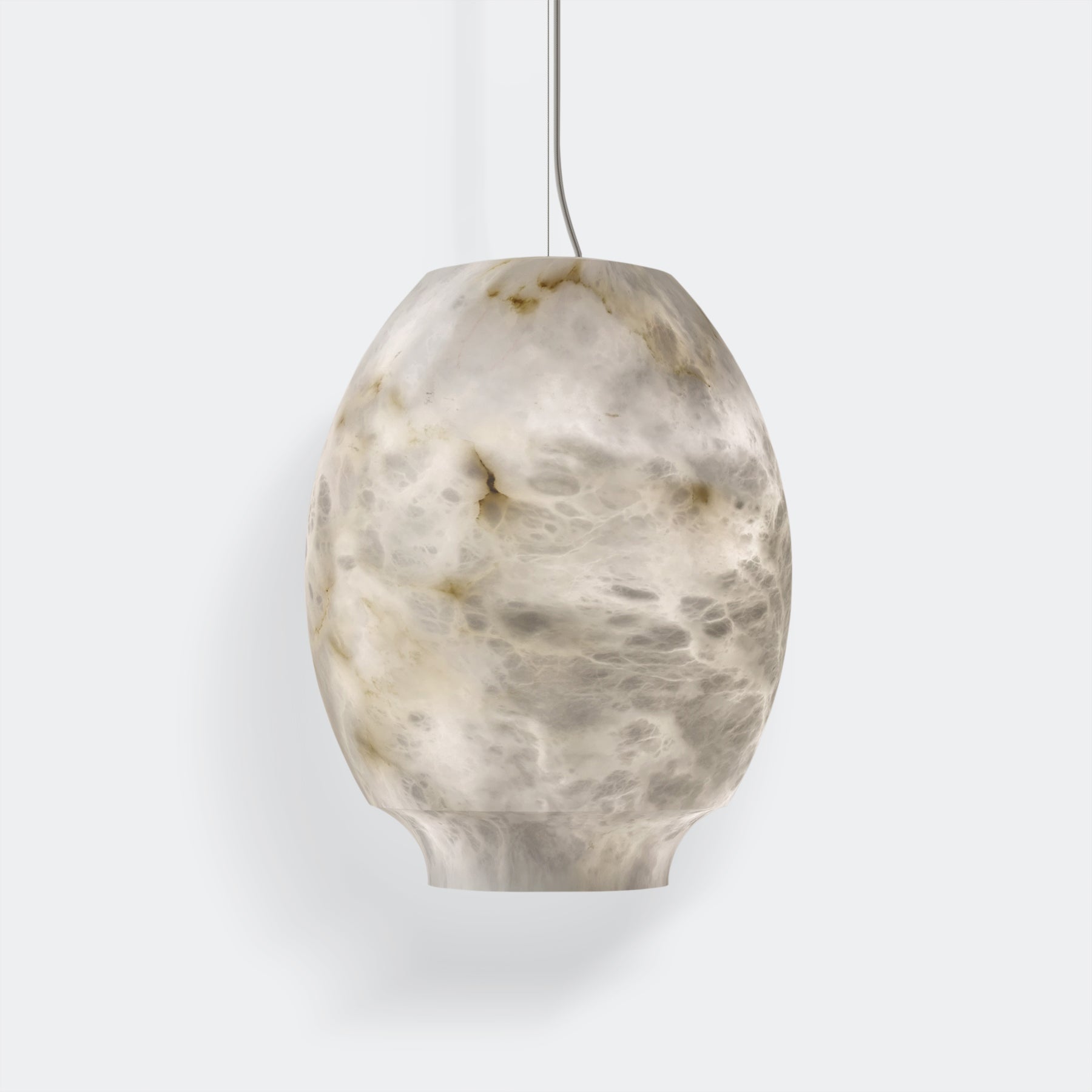 Thalia Minimalist Alabaster Pendant Light-Neutral Decor