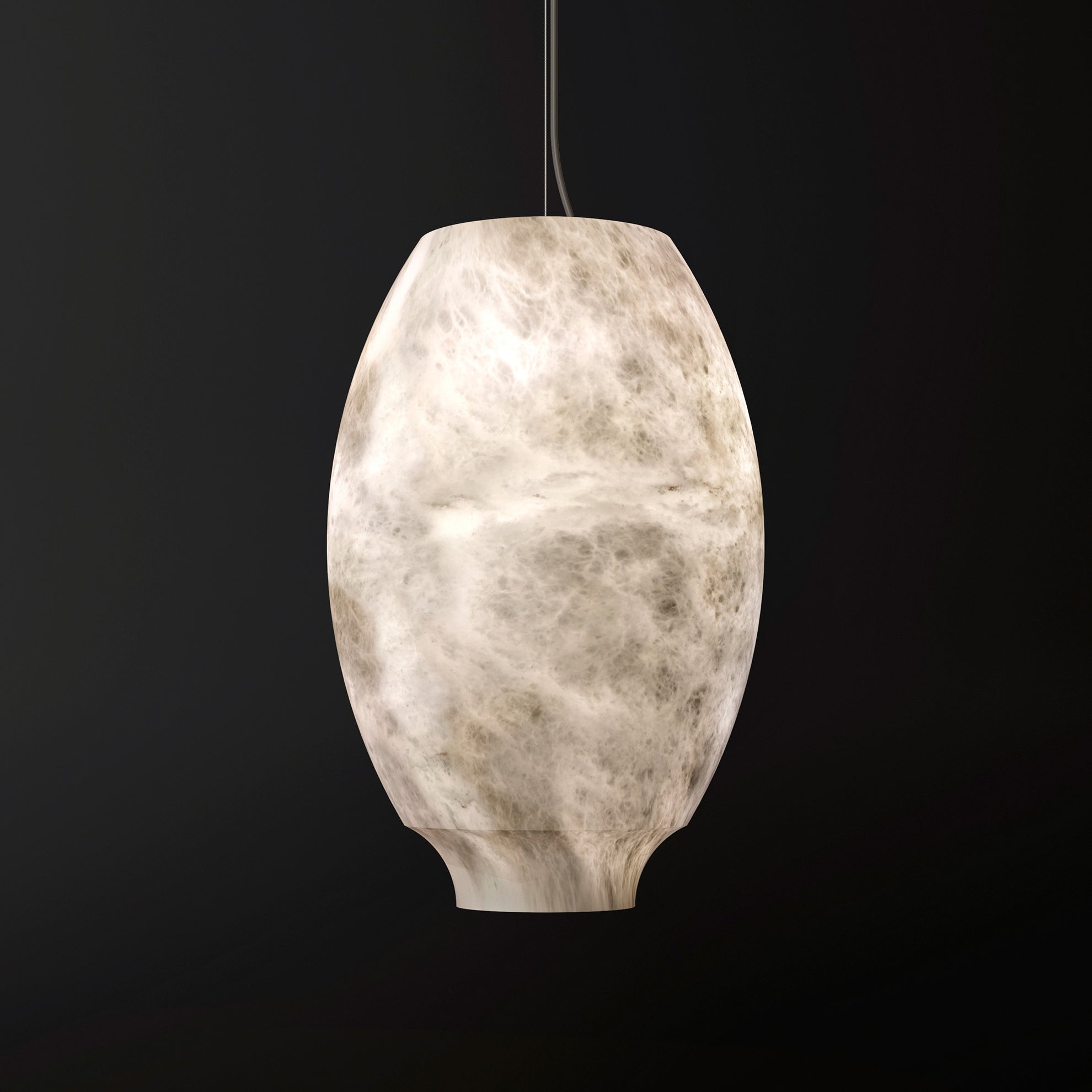 Thalia Minimalist Alabaster Pendant Light-Neutral Decor