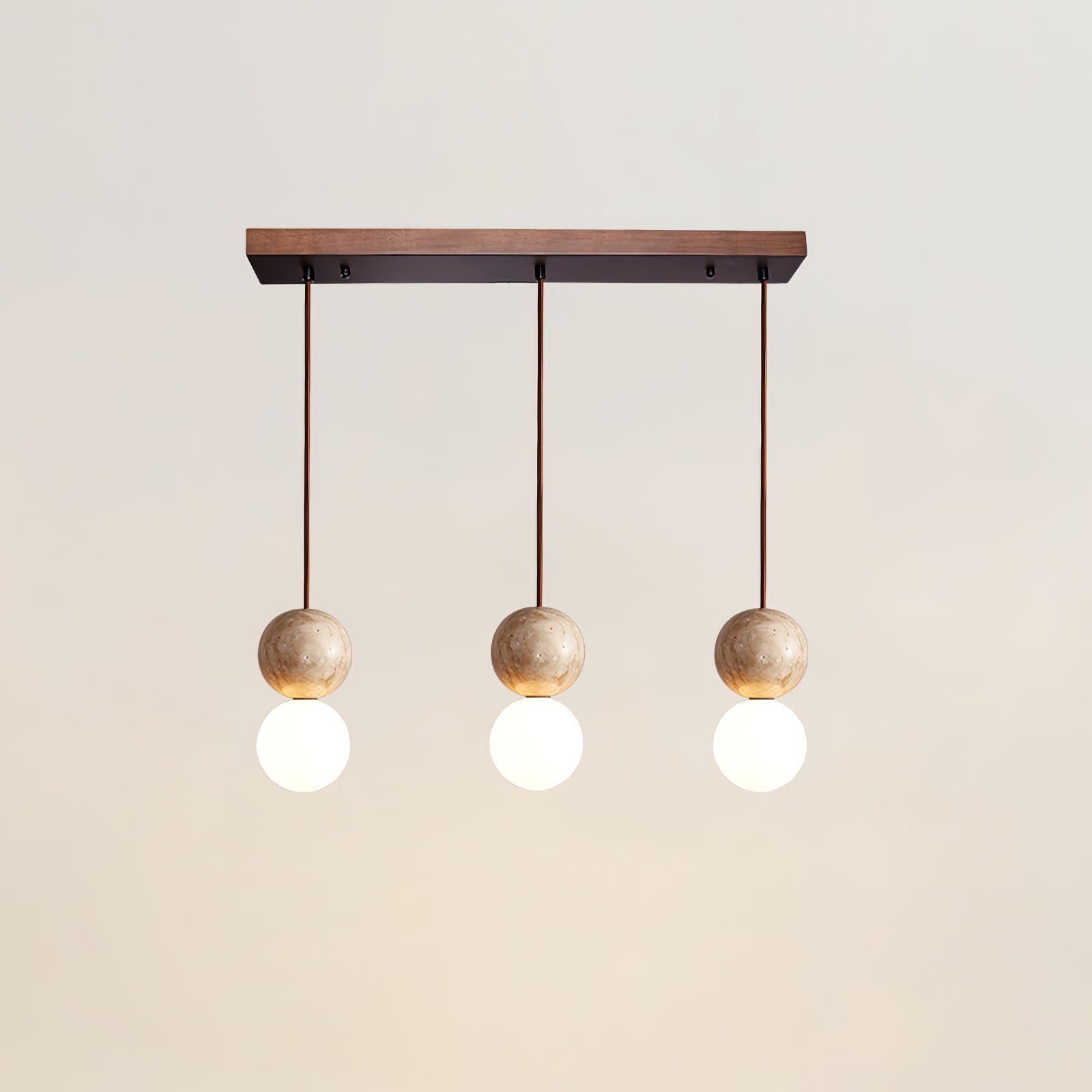 Luna Travertine Pendant Light-Neutral Decor