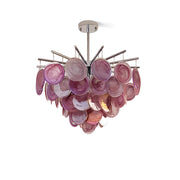 Front view of the Camisa Glass Chandelier.