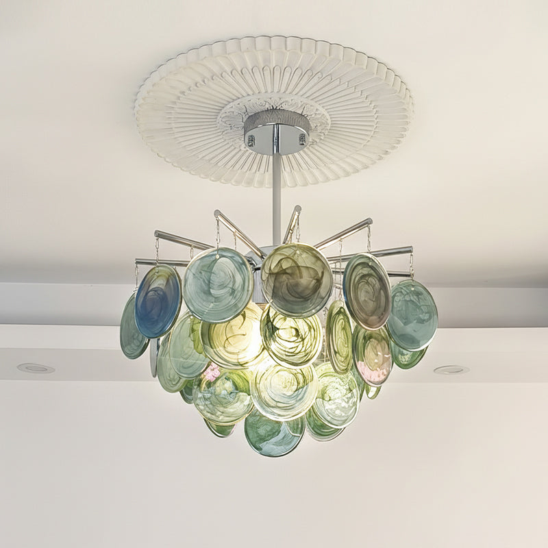 Camisa Glass Chandelier in an entryway.