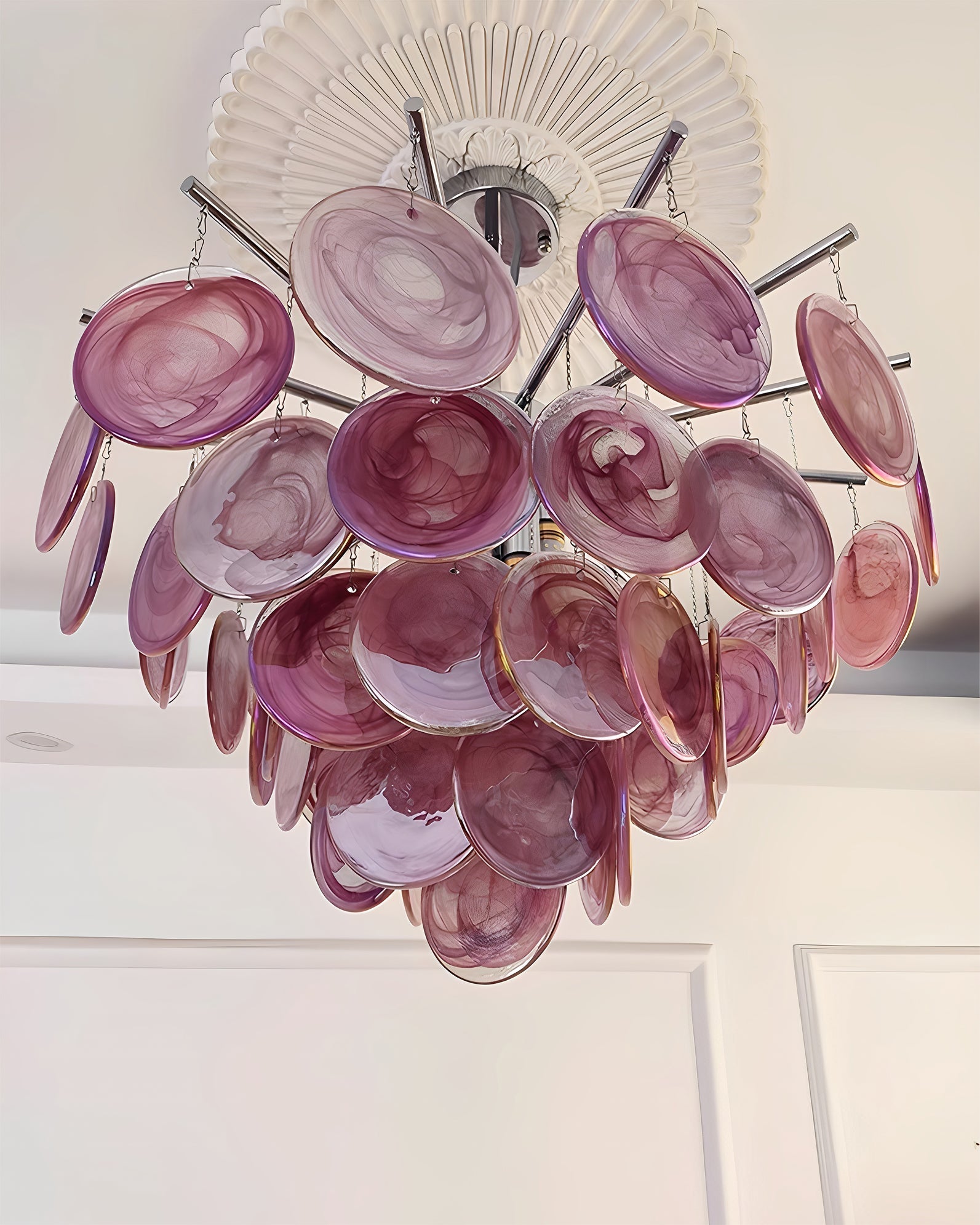 Product shot of the Camisa Glass Chandelier.