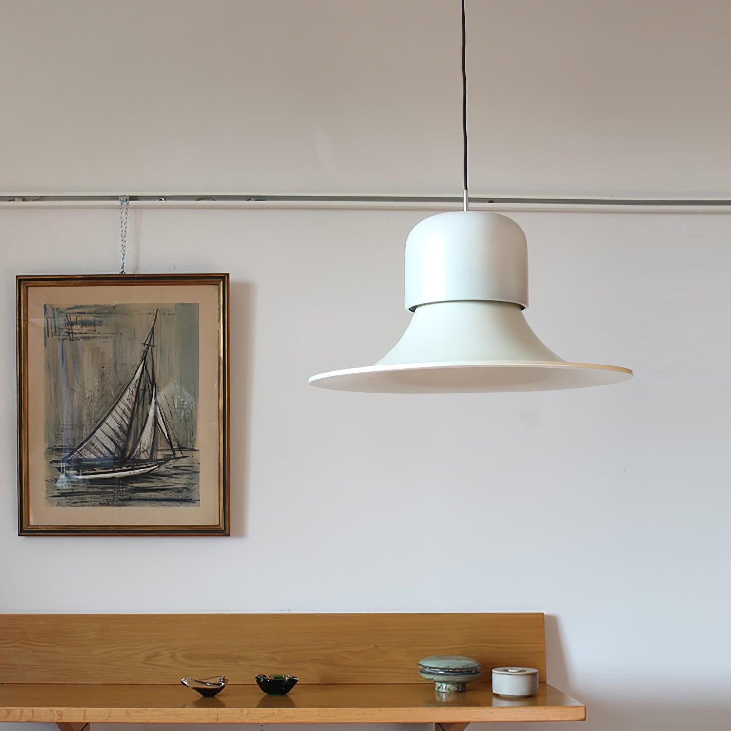 Lustra Pendant Light Aluminum Curved for Kitchen-Neutral Decor