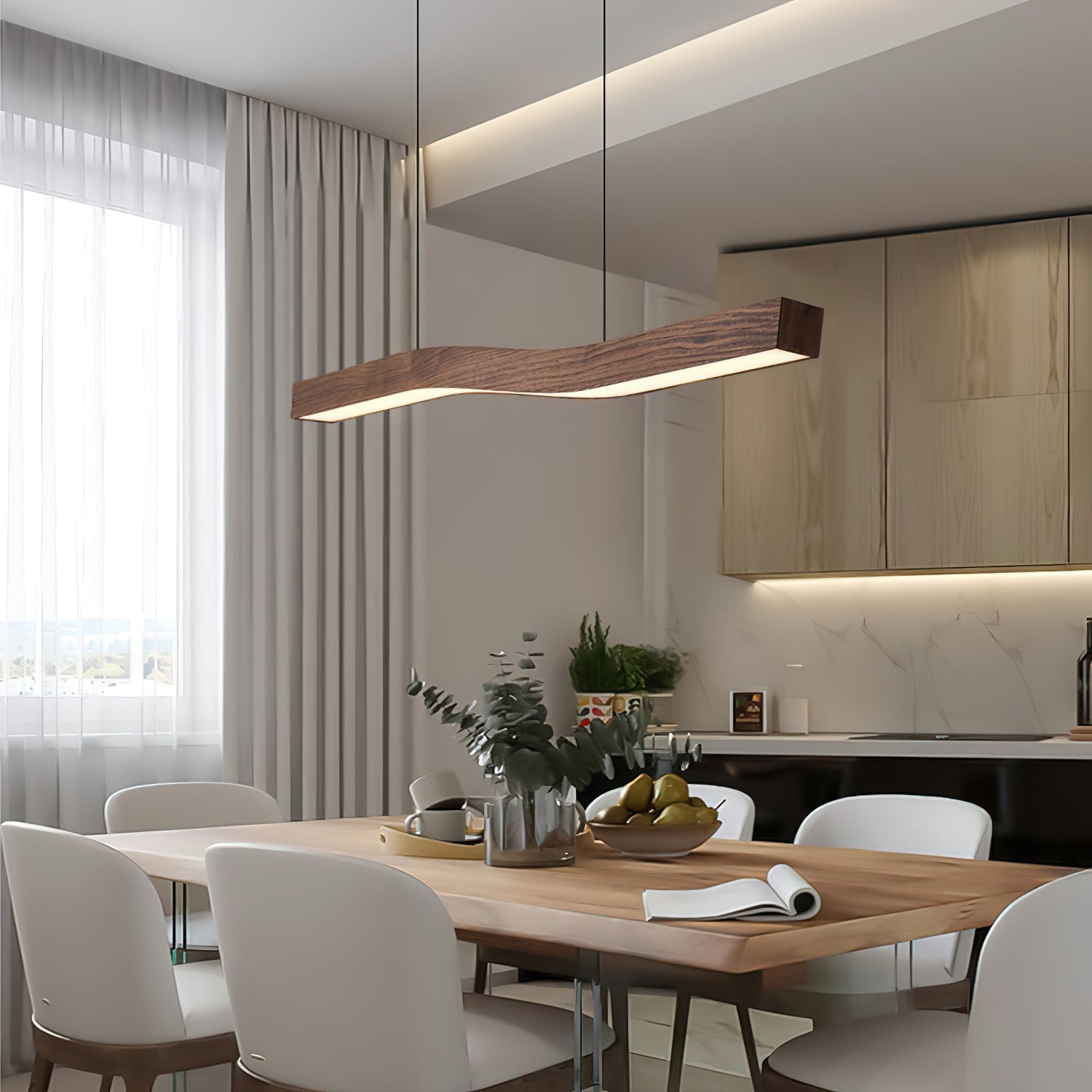 Ylen Nordic Pendant Light Wood Living Room/Bedroom/Dining Room - Neutral Decor