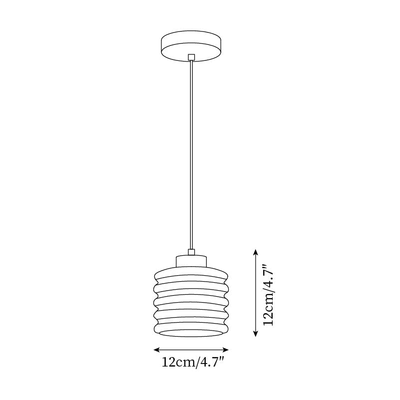 Ritta Pendant Light Travertine Ripple Shade  Wabi-Sabi