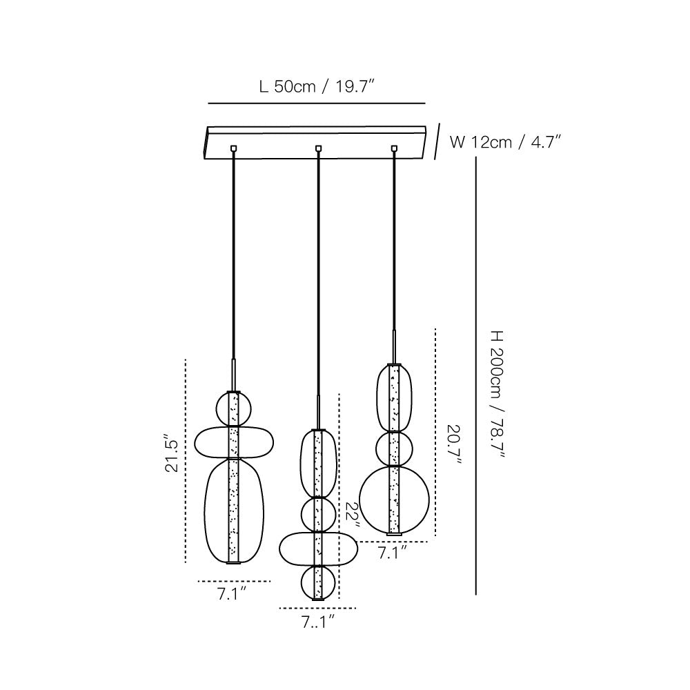 Serena Glass Chandelier
