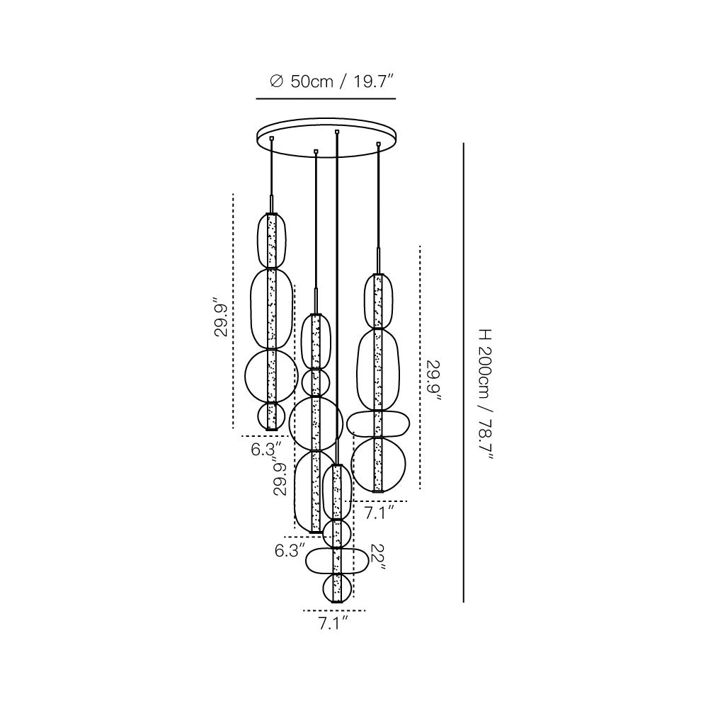 Serena Glass Chandelier