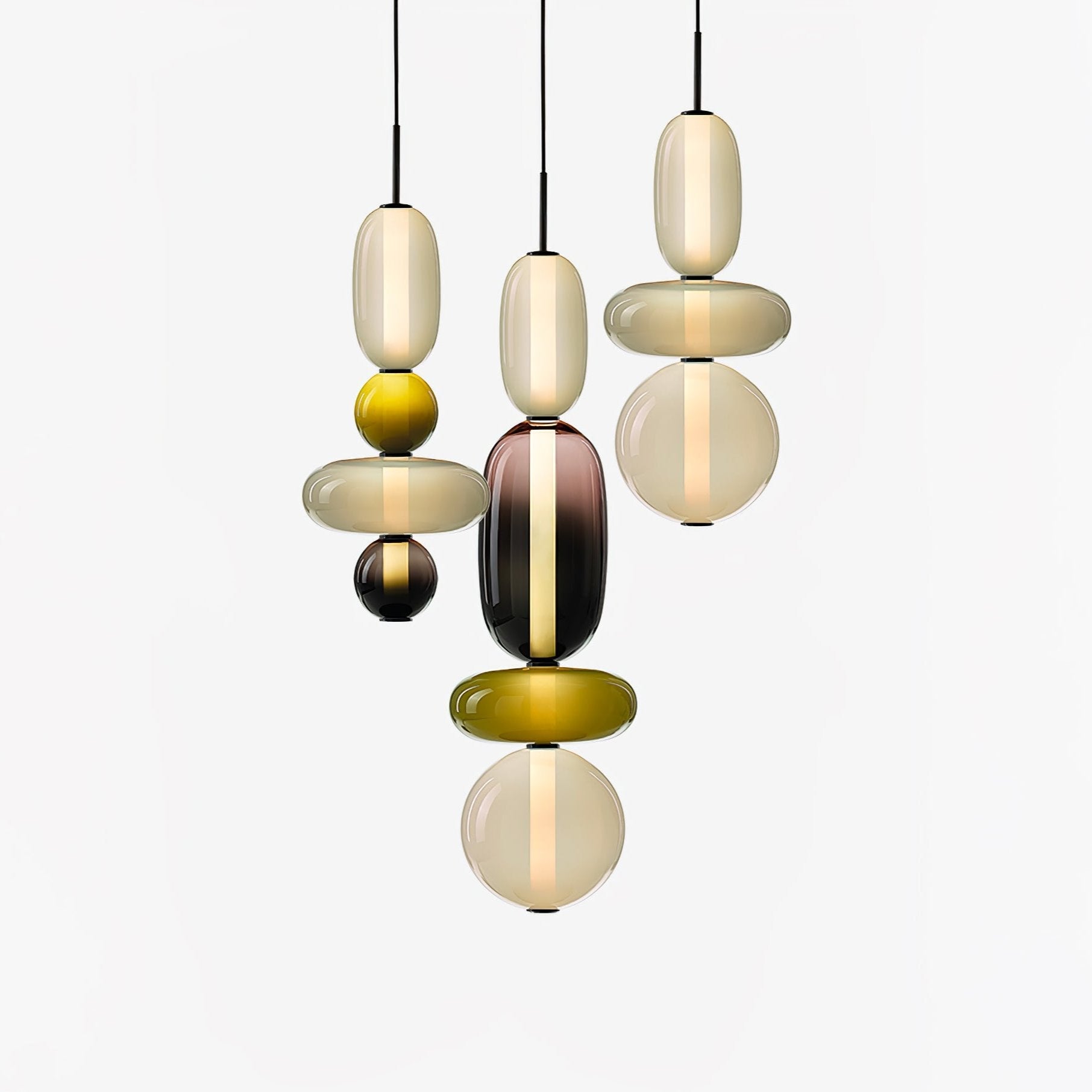 Orba Candied Glass Pendant Light-Neutral Decor