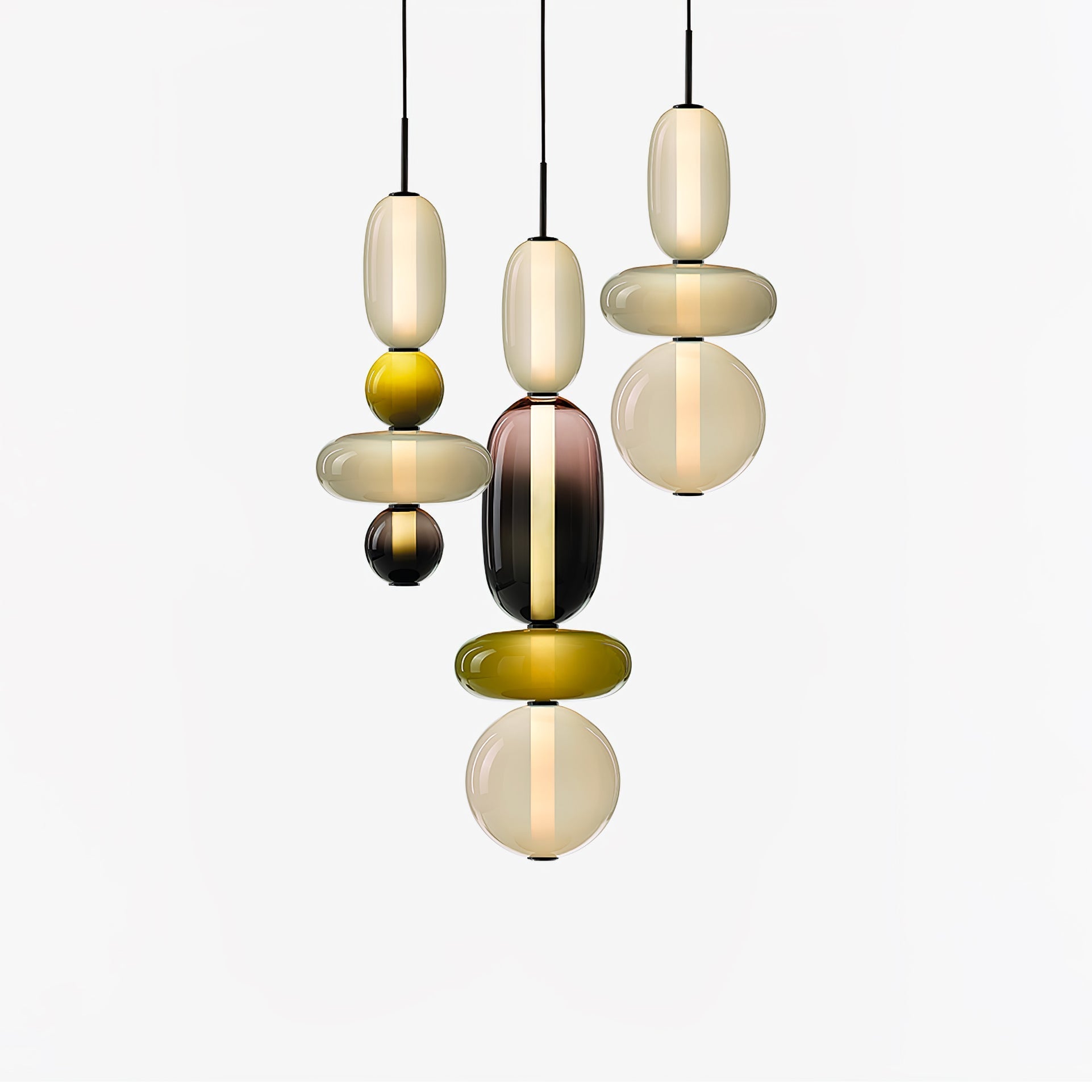 Daelen Glass Acrylic Artistic Pendant Light-Neutral Decor