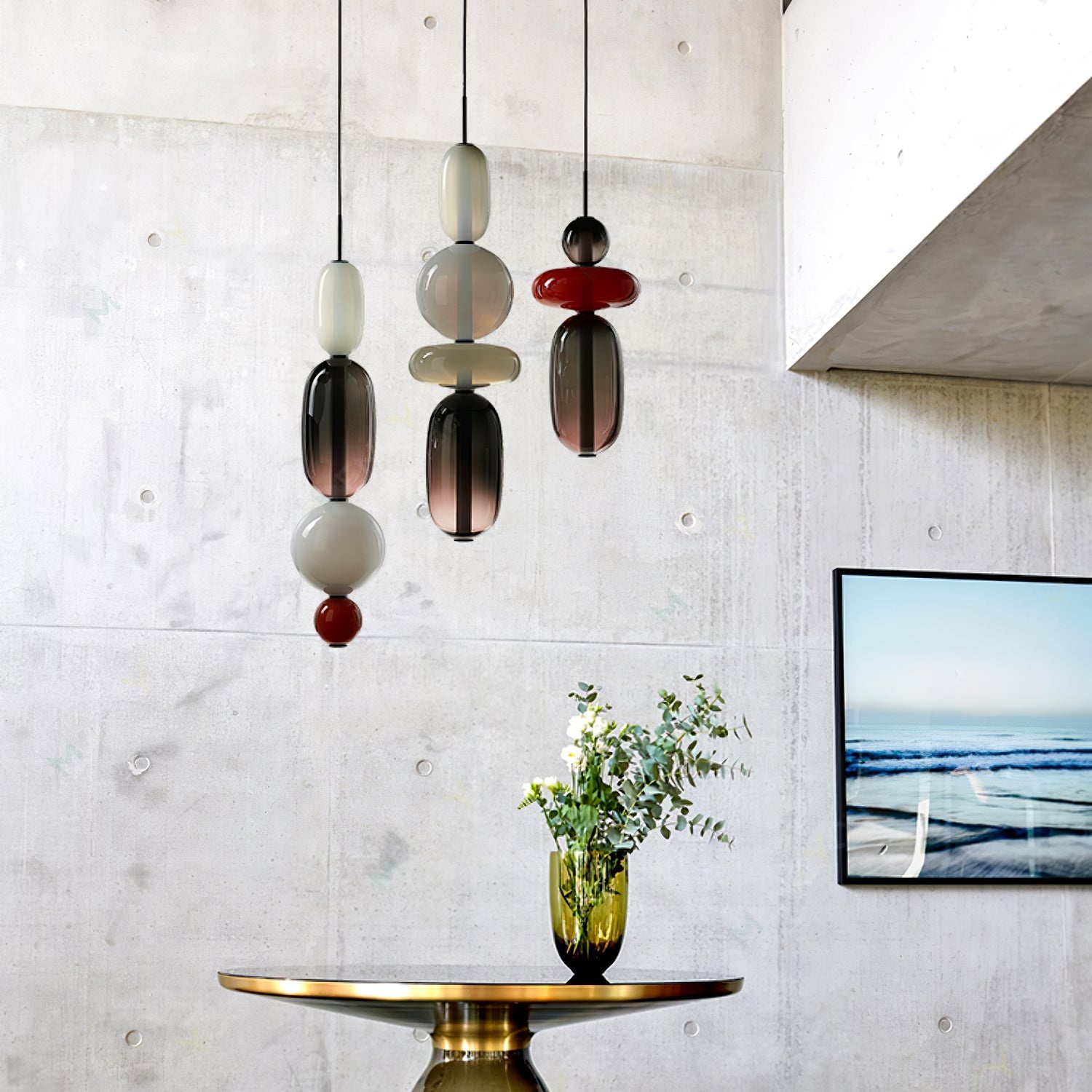 Daelen Glass Acrylic Artistic Pendant Light-Neutral Decor