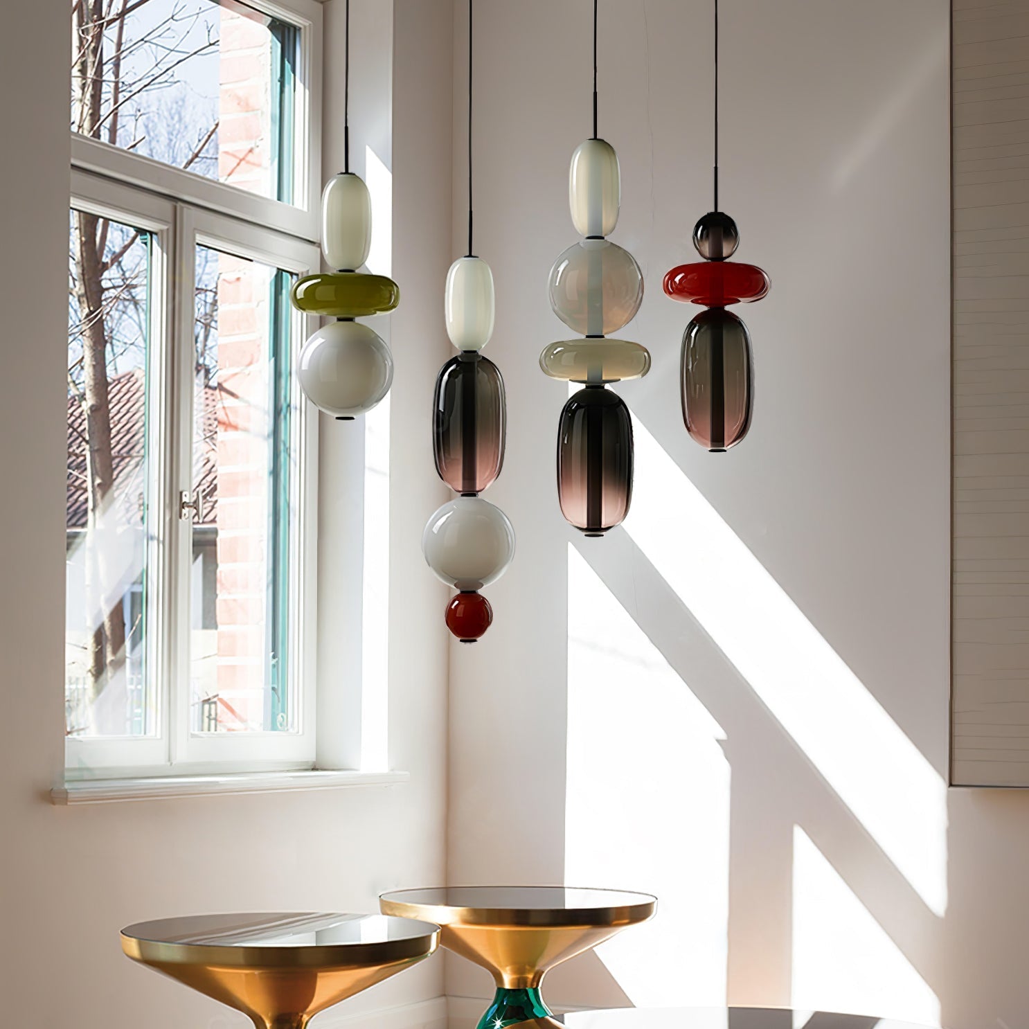 Daelen Glass Acrylic Artistic Pendant Light-Neutral Decor