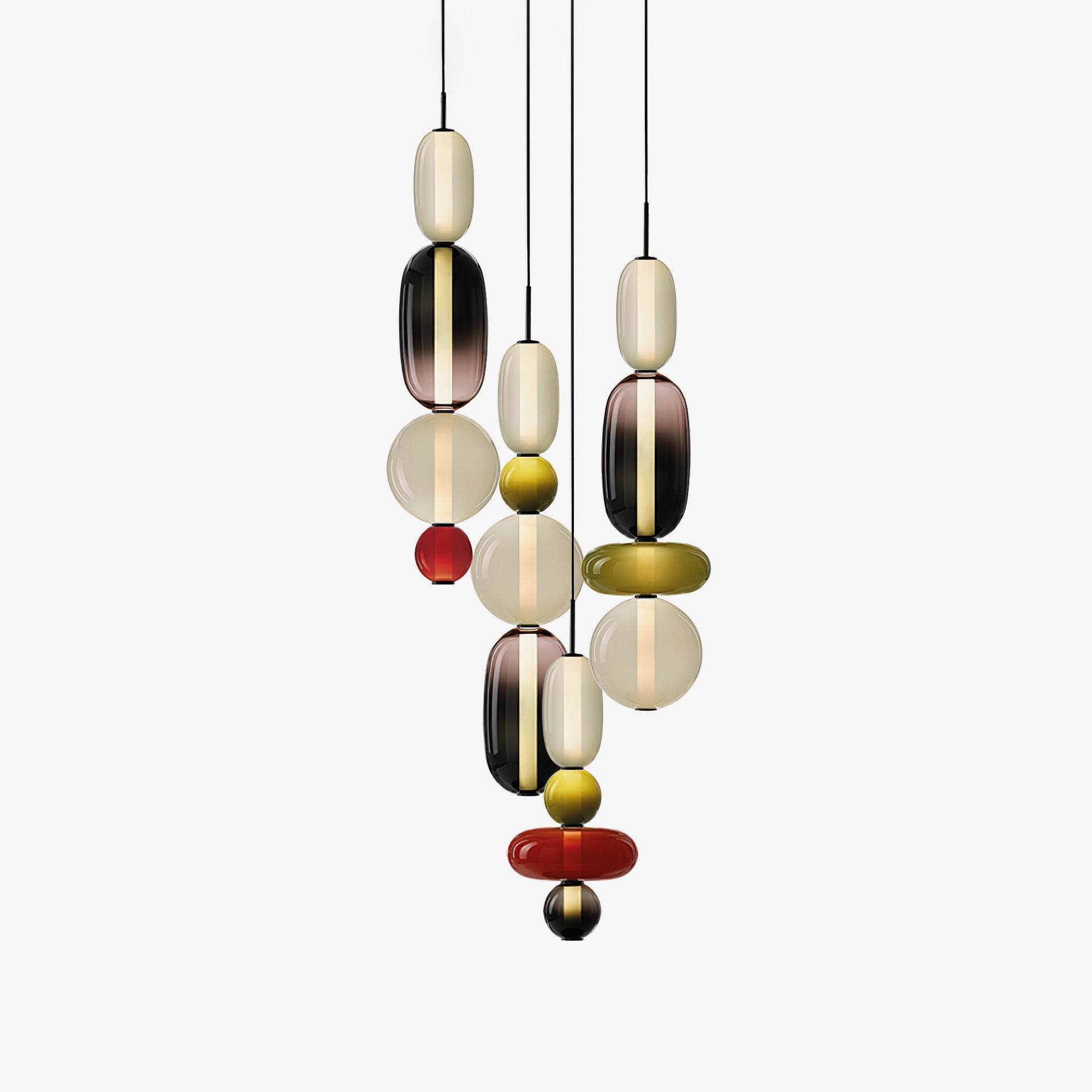 Candied Glass Combo Pendant Light-Neutral Decor