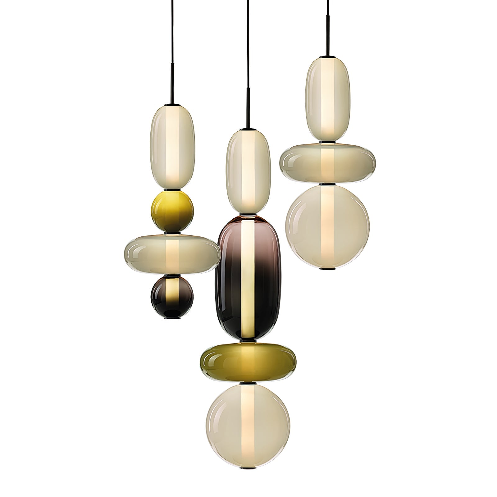 Orba Candied Glass Pendant Light-Neutral Decor